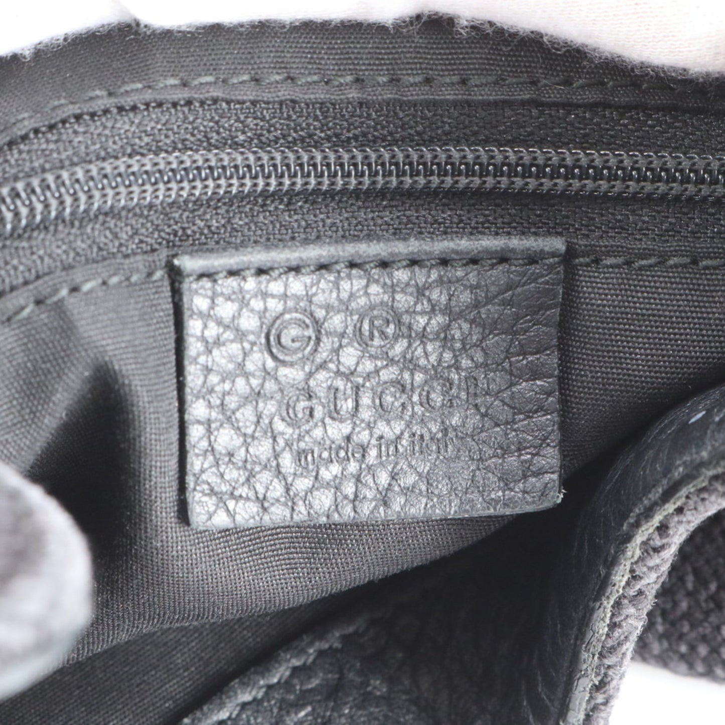 Gucci Black Leather Canvas Shoulder Bag ( )