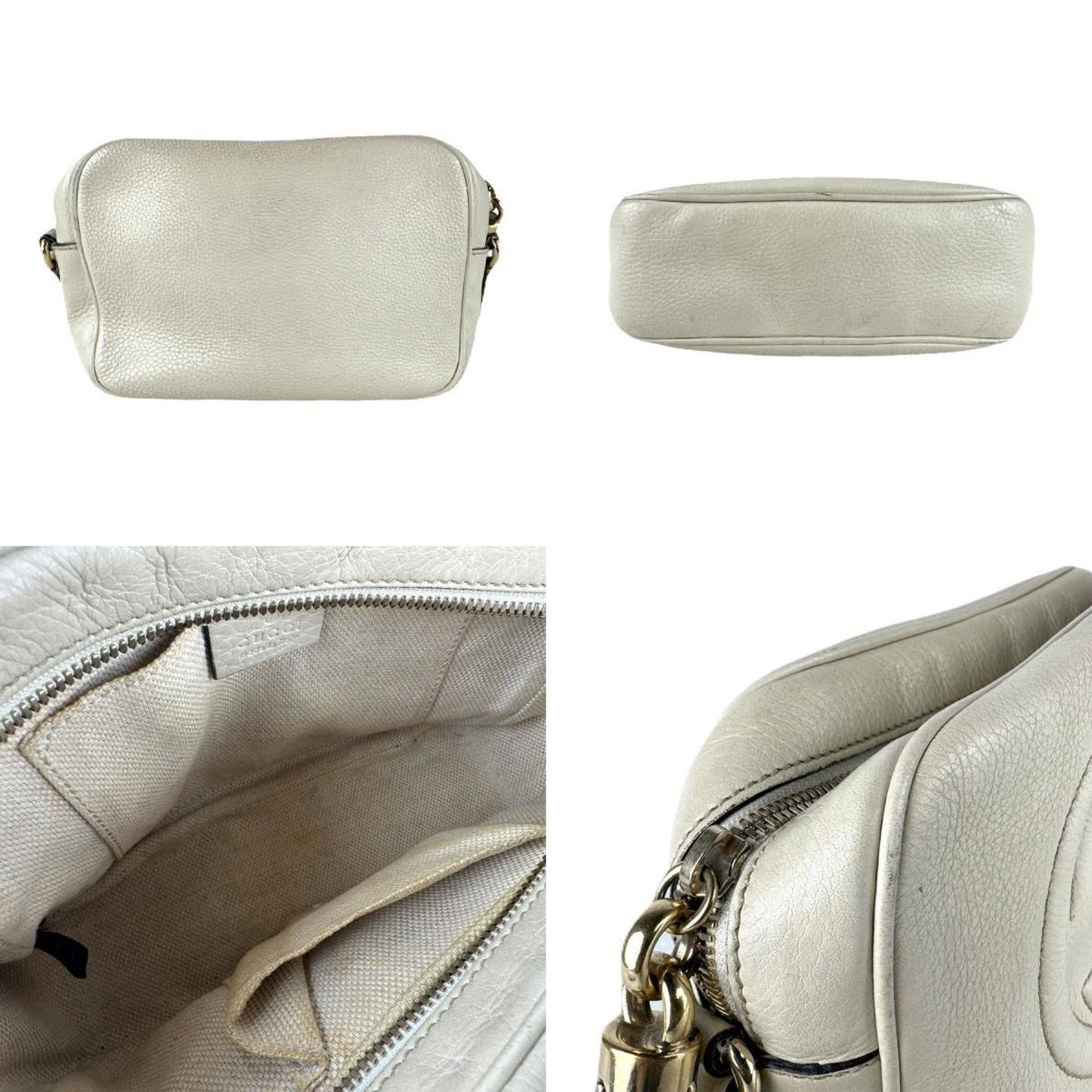 Gucci Ivory Leather Shoulder Bag ( )