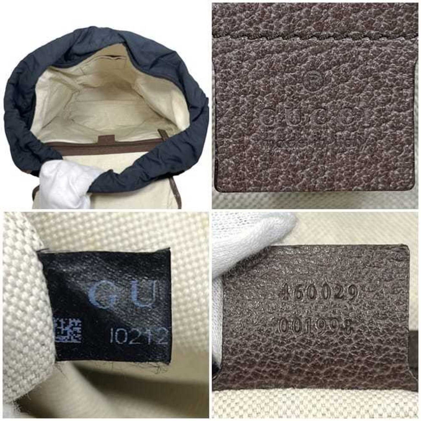 Gucci Sherry Line Beige Brown Gg Supreme Backpack ( )
