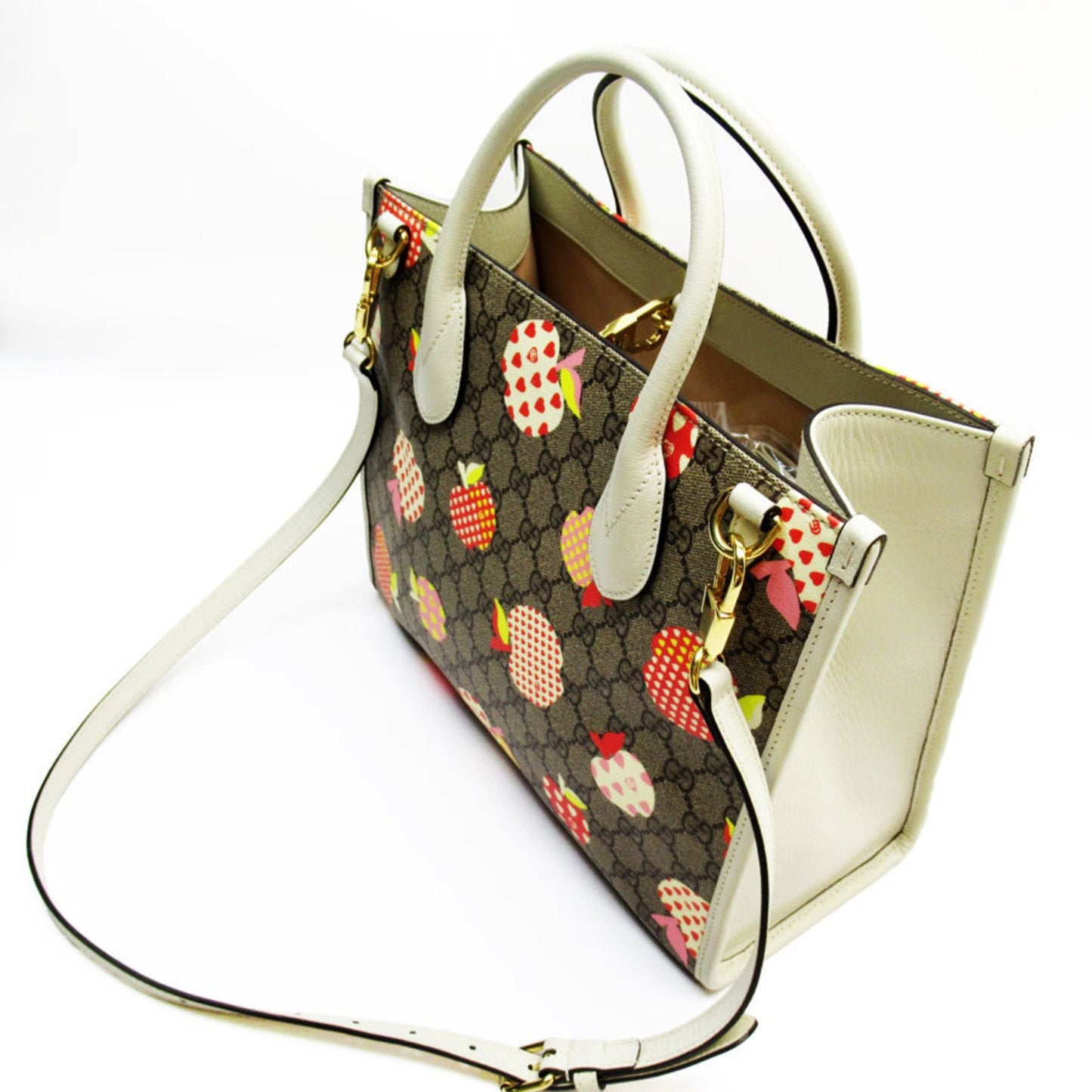 Gucci Brown Ivory Gg Supreme Handbag Shoulder Bag ( )