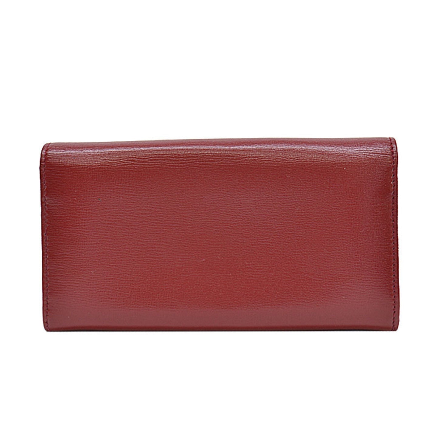 Gucci Gold Red Color Leather Long Wallet (Bi-Fold) ( )