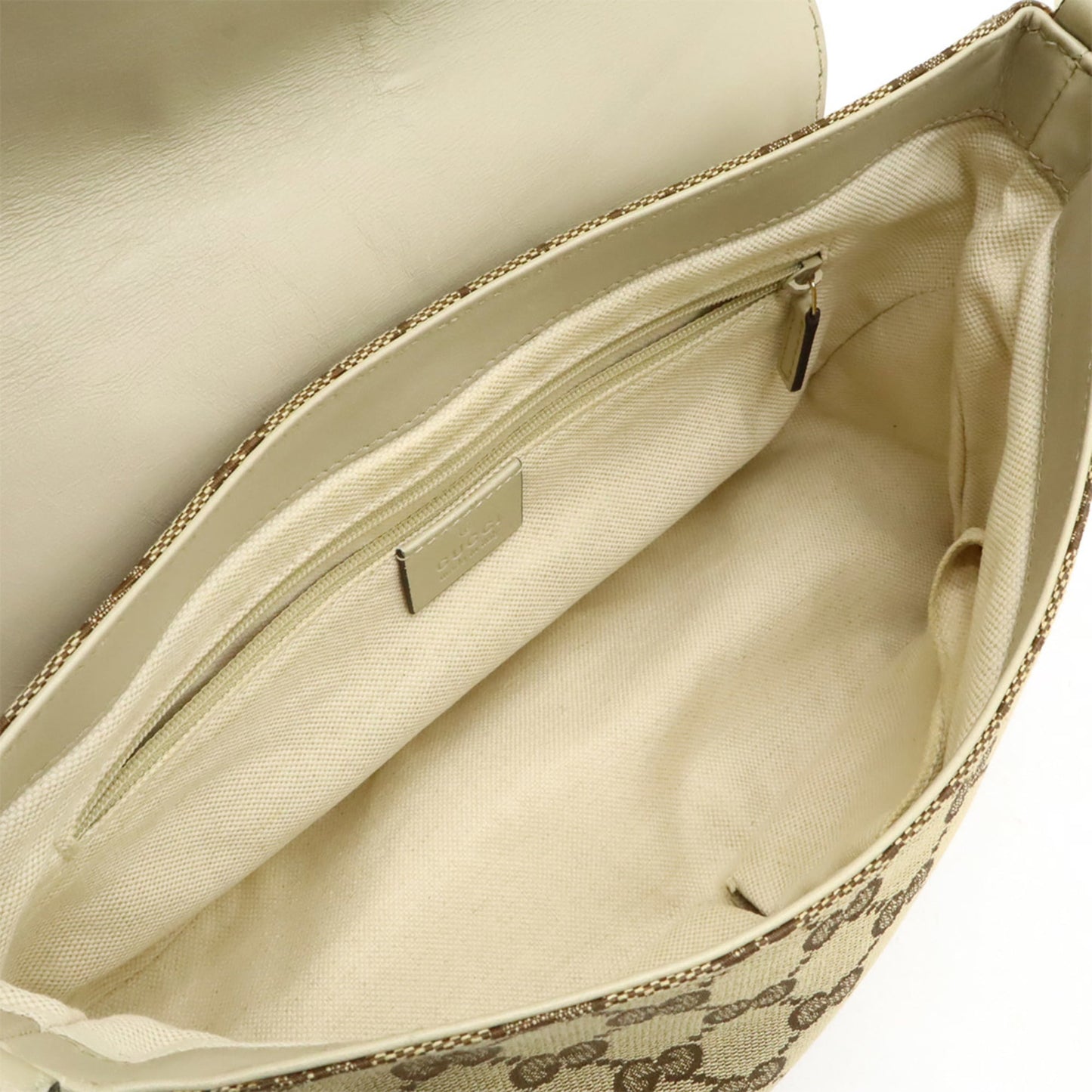 Gucci Sukey Beige Khaki Gg Canvas Leather Shoulder Bag ( )