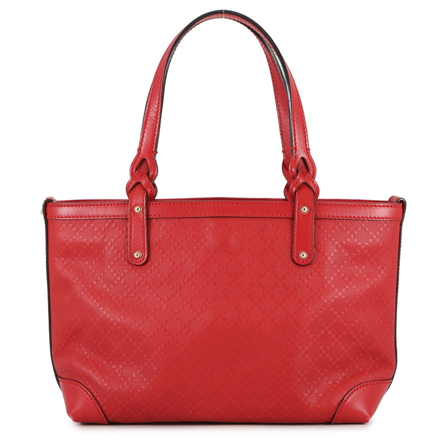 Gucci Red Color Leather Pouch Tote Bag ( )