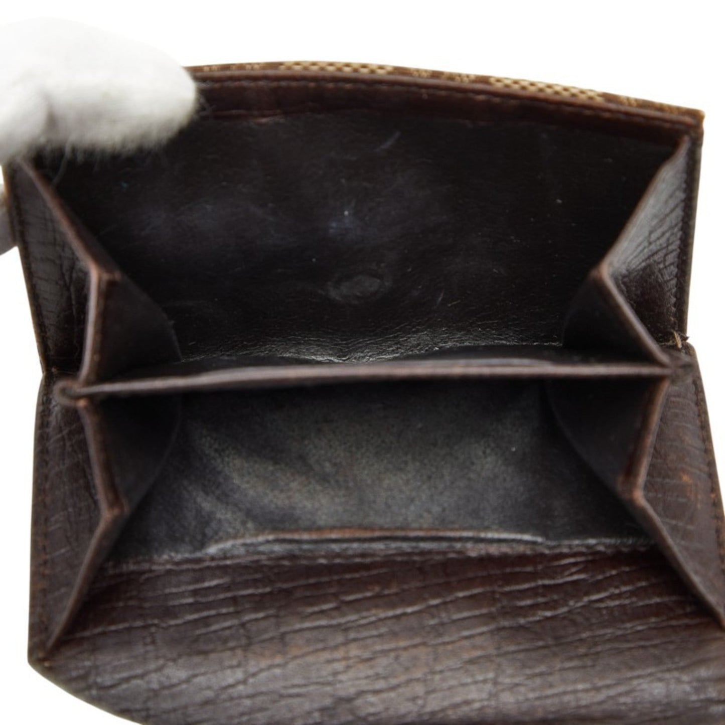 Gucci Brown Canvas Leather Wallet (Bi-Fold) ( )