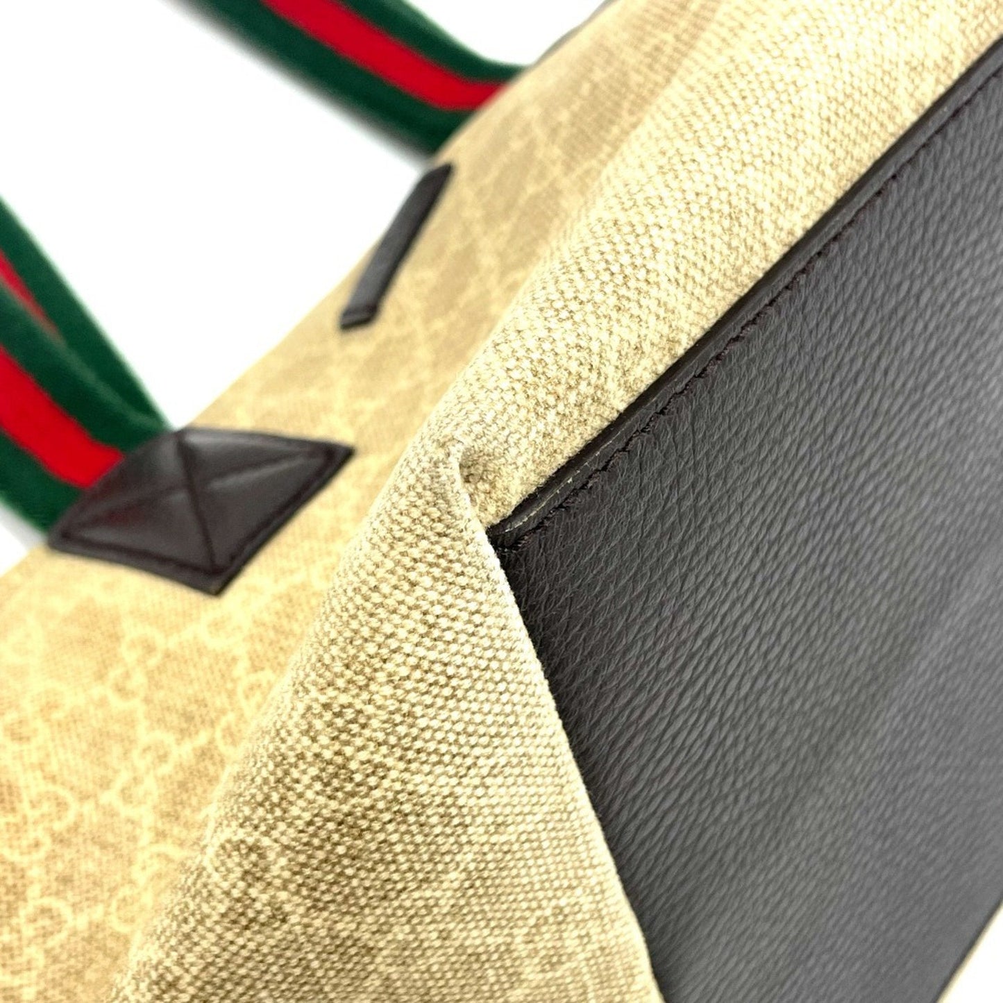 Gucci Beige Gg Canvas Tote Bag ( )
