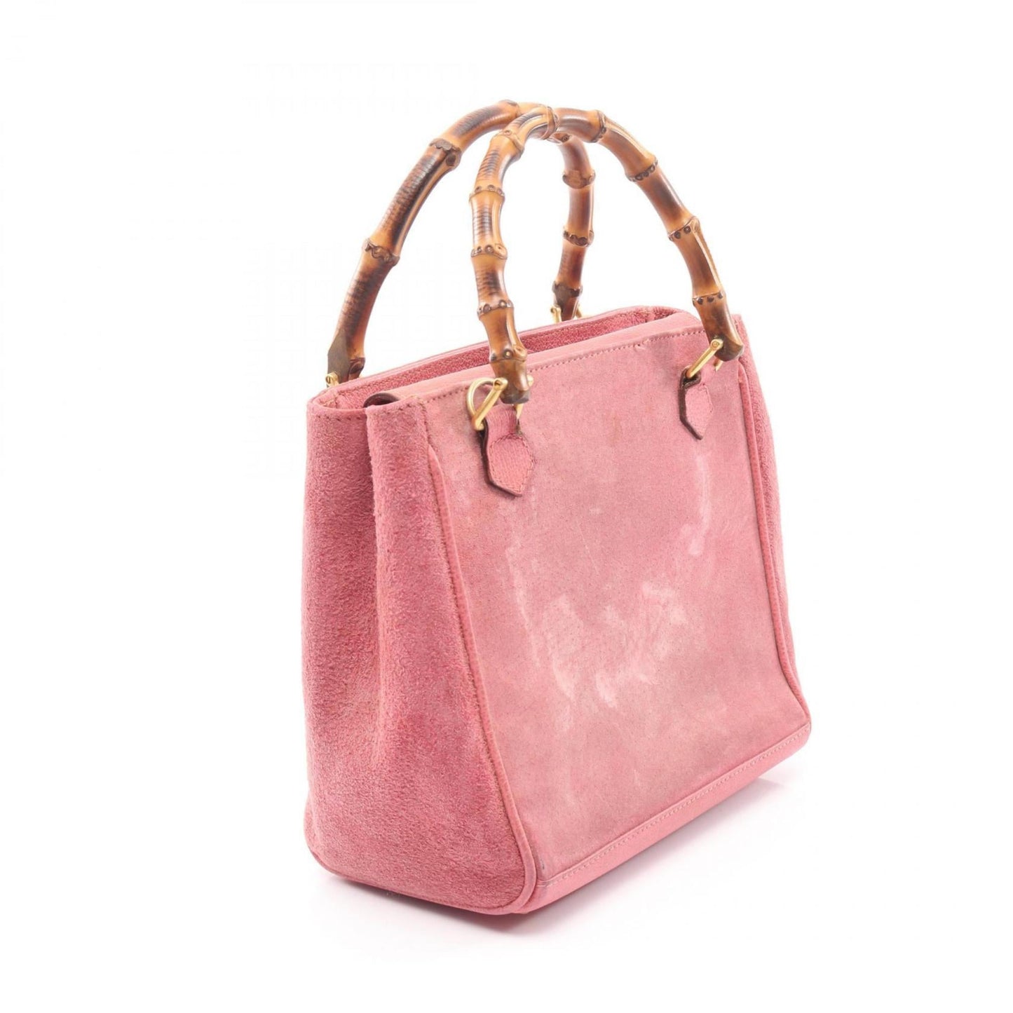Gucci Pink Suede Leather Handbag ( )