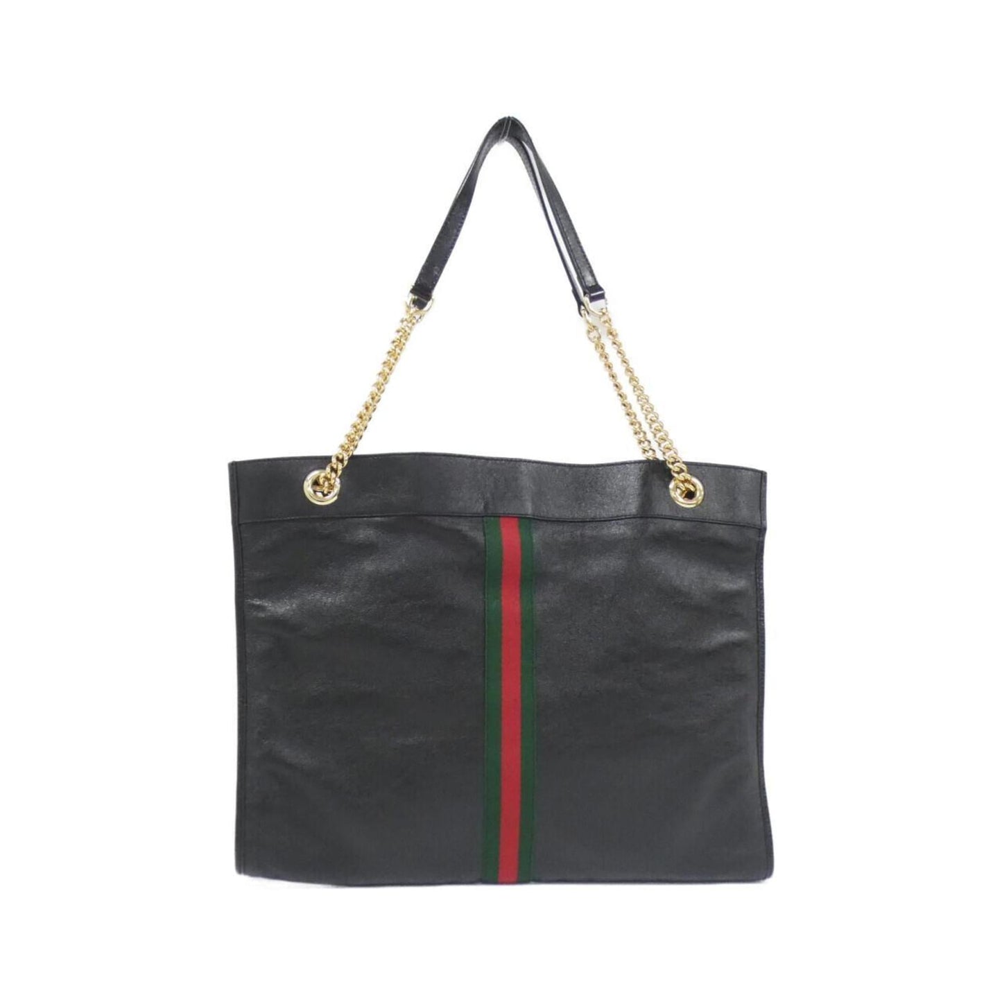 Gucci Black Leather Handbag Tote Bag ( )