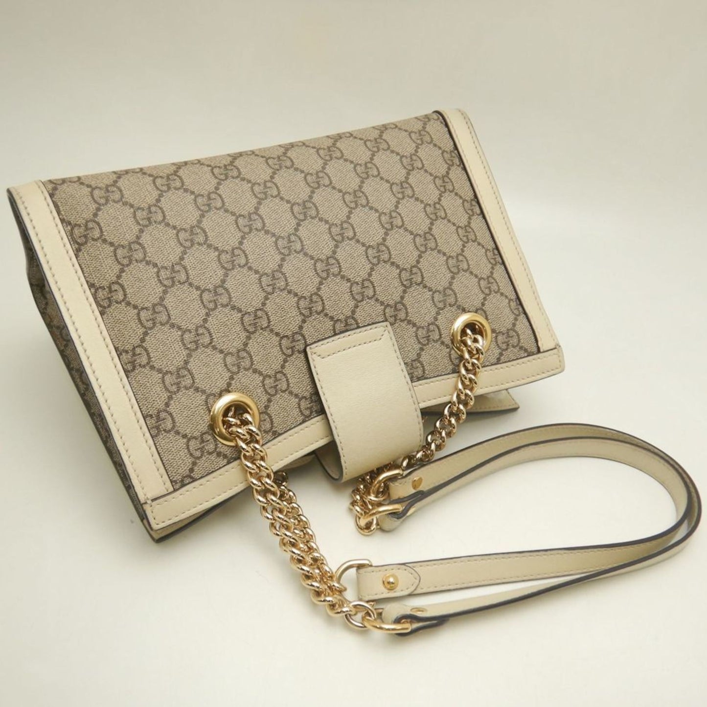Gucci Padlock Beige Ivory Gg Supreme Tote Bag ( )