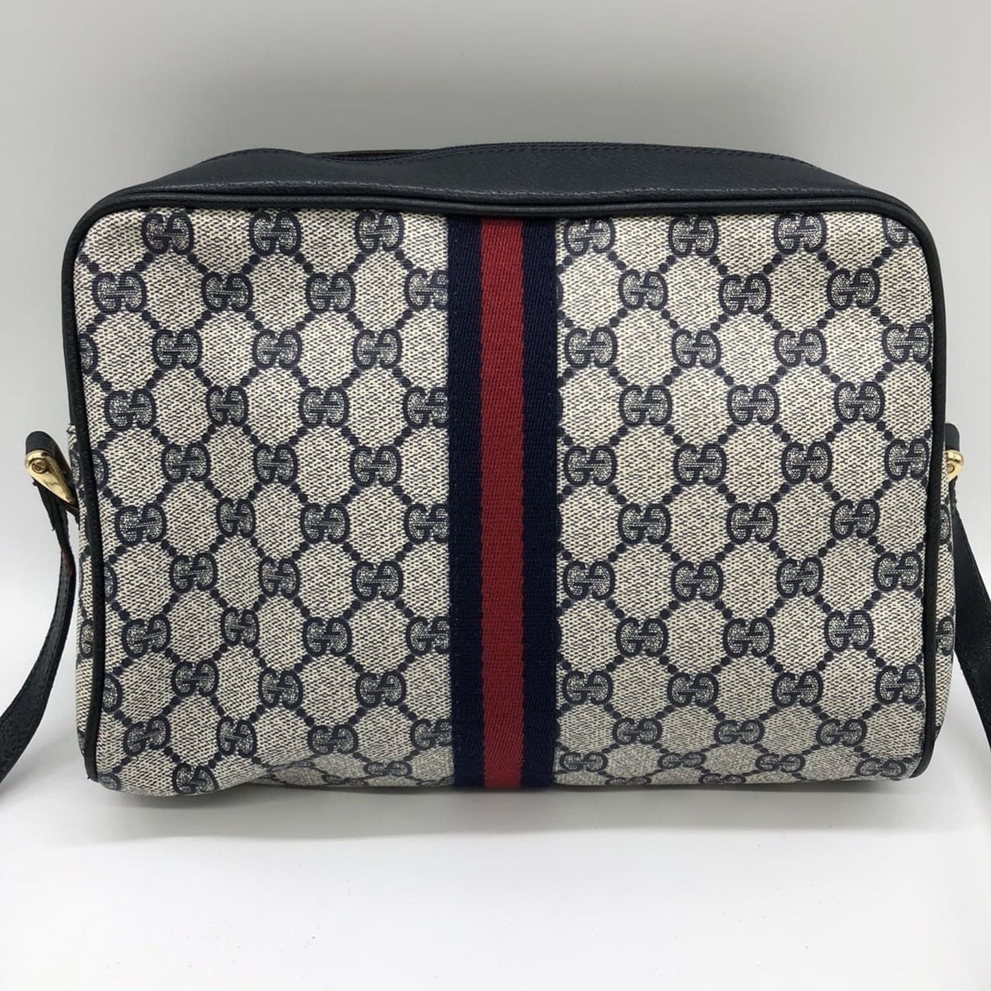 Gucci Navy Gg Supreme Shoulder Bag ( )