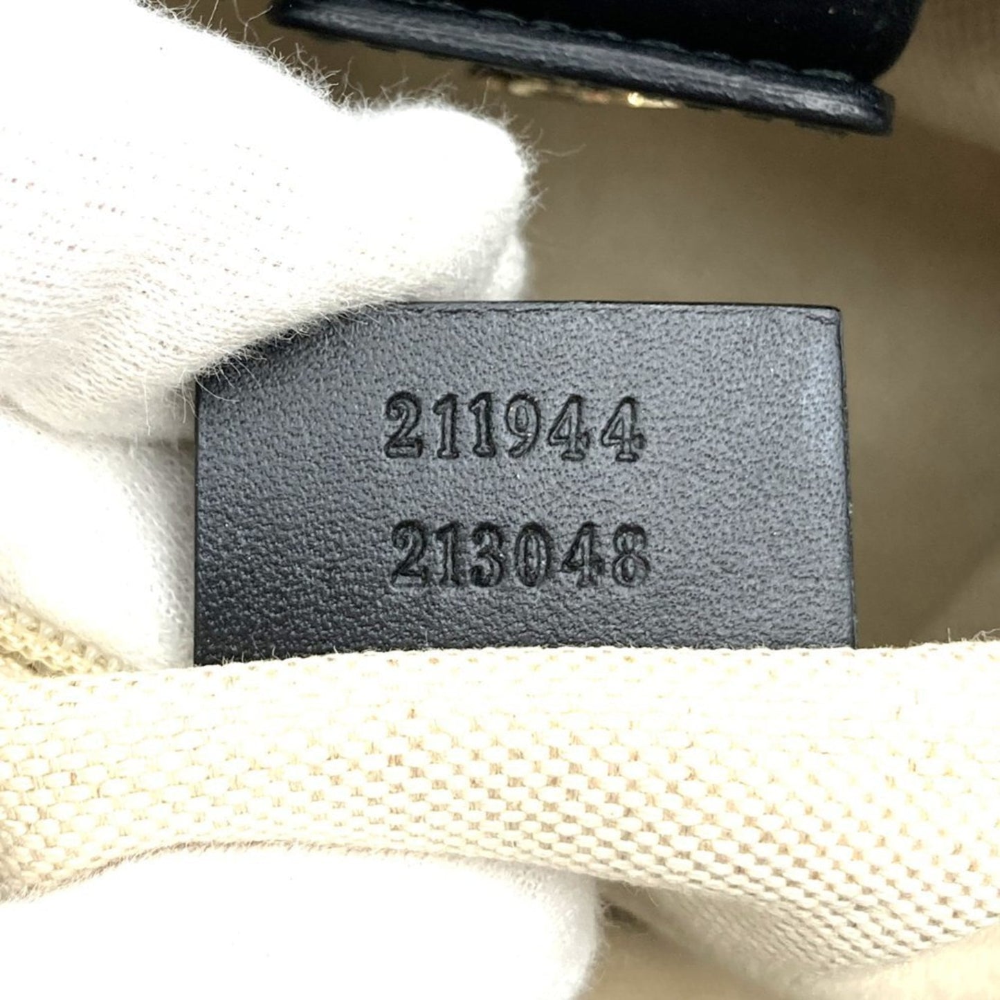 Gucci Beige Black Brown Canvas Leather Tote Bag ( )