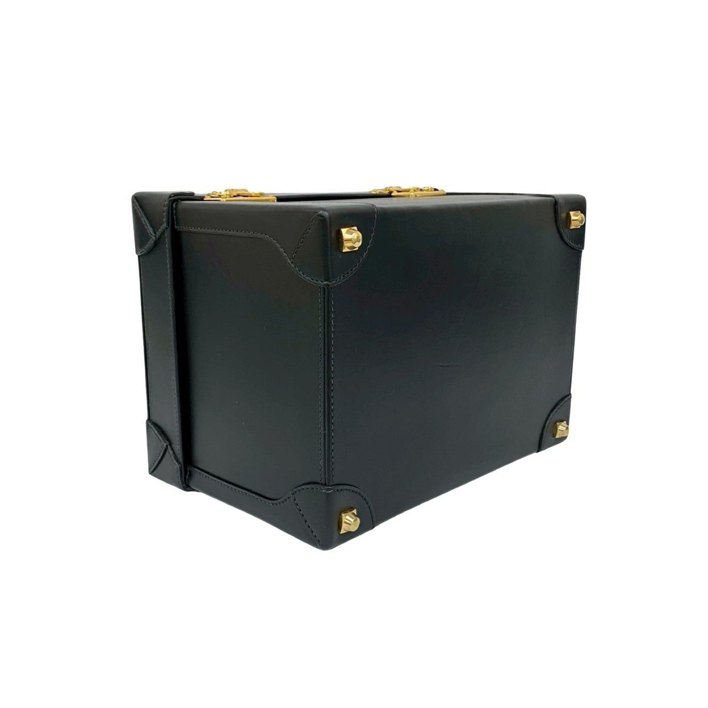 Gucci Black Leather Handbag Vanity Bag ( )