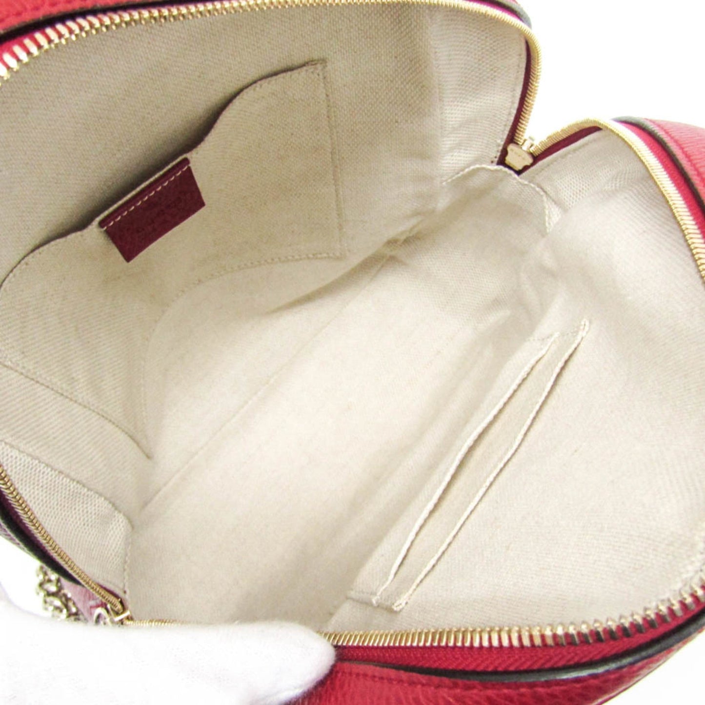 Gucci Soho Red Color Leather Backpack ( )