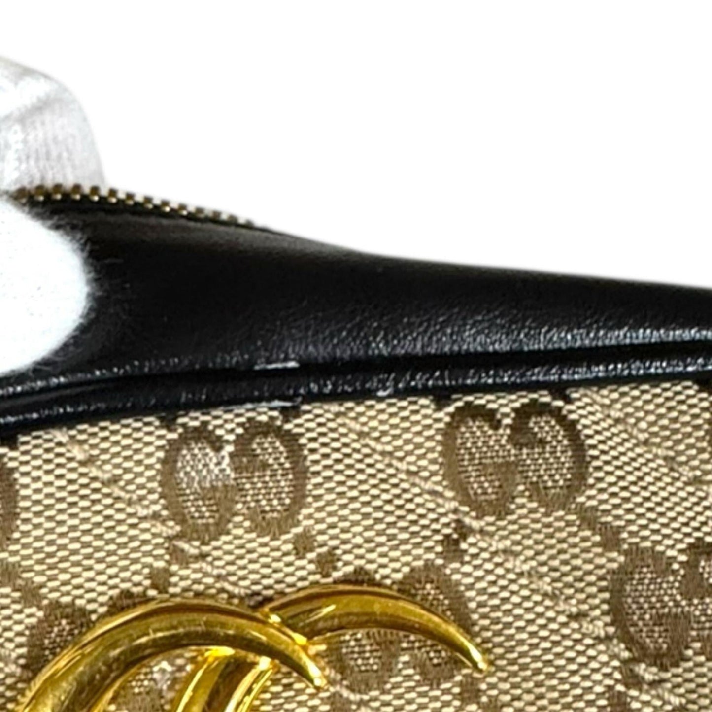 Gucci Black Brown Gg Canvas Shoulder Bag ( )