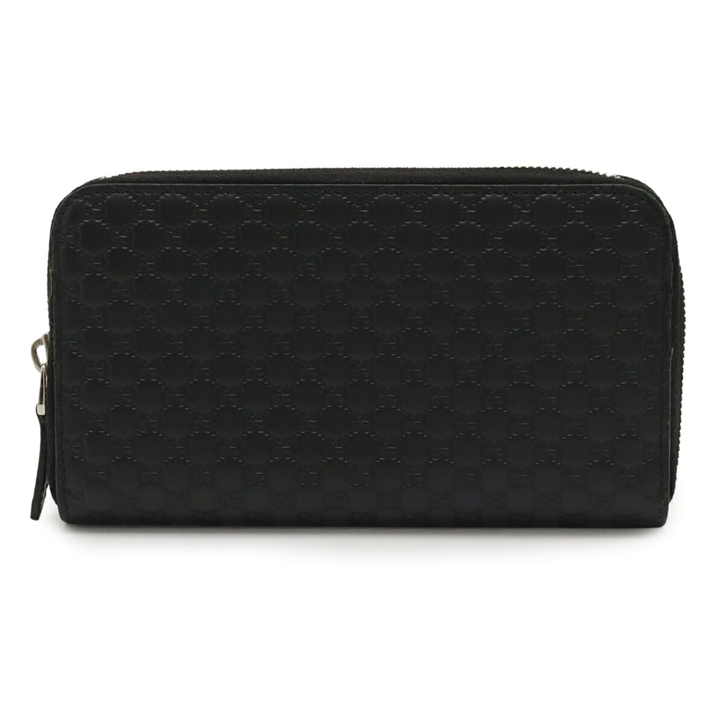 Gucci Black Micro Gg Leather Leather Long Wallet (Bi-Fold) ( )