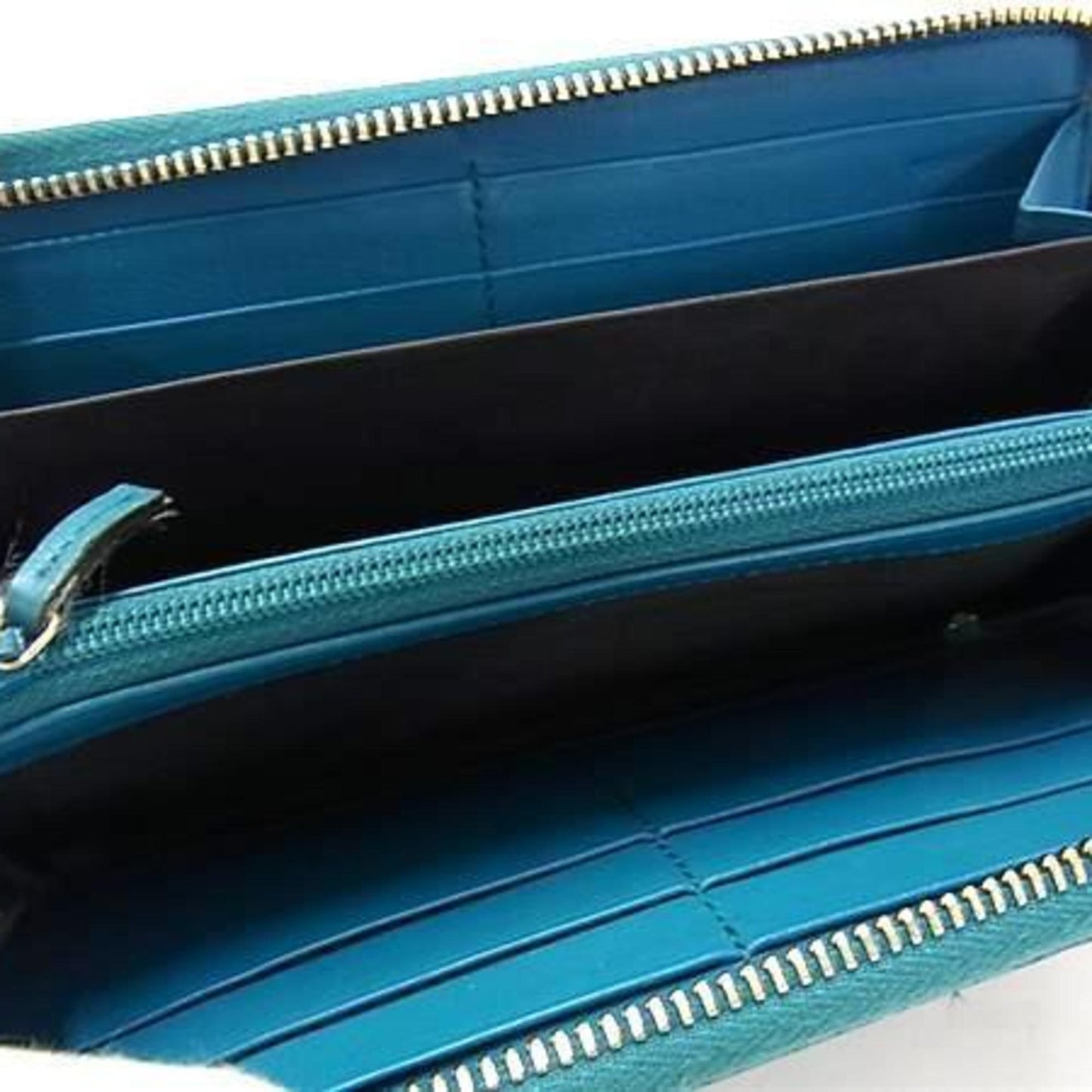 Gucci Blue Green Leather Long Wallet (Bi-Fold) ( )