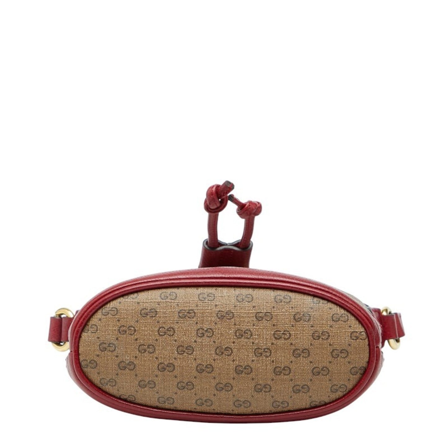 Gucci Beige Red Color Pvc Leather Shoulder Bag ( )