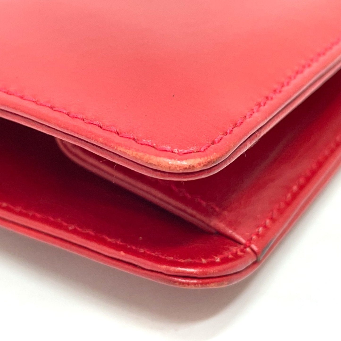 Gucci Red Leather Shoulder Bag ( )