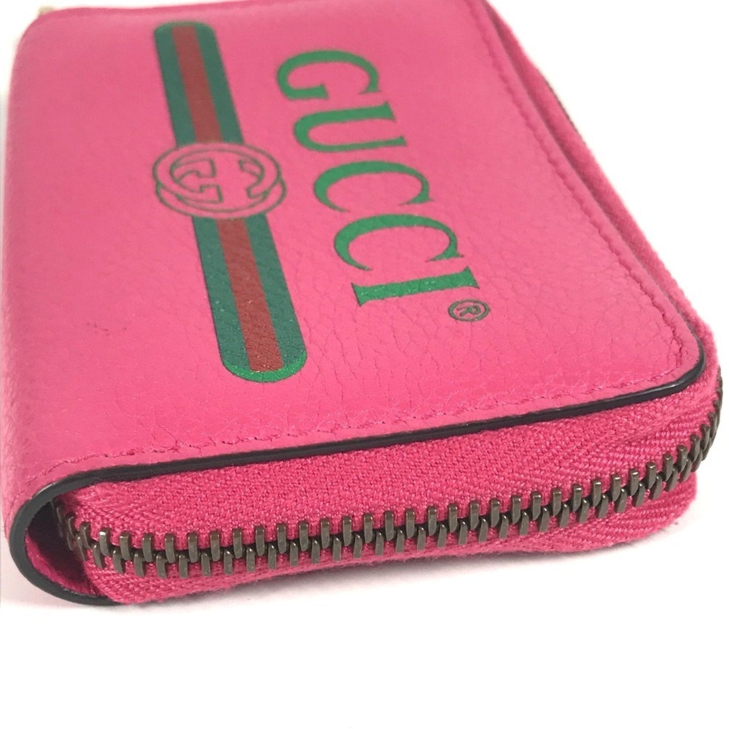 Gucci Pink Leather Coin Purse/Coin Case ( )