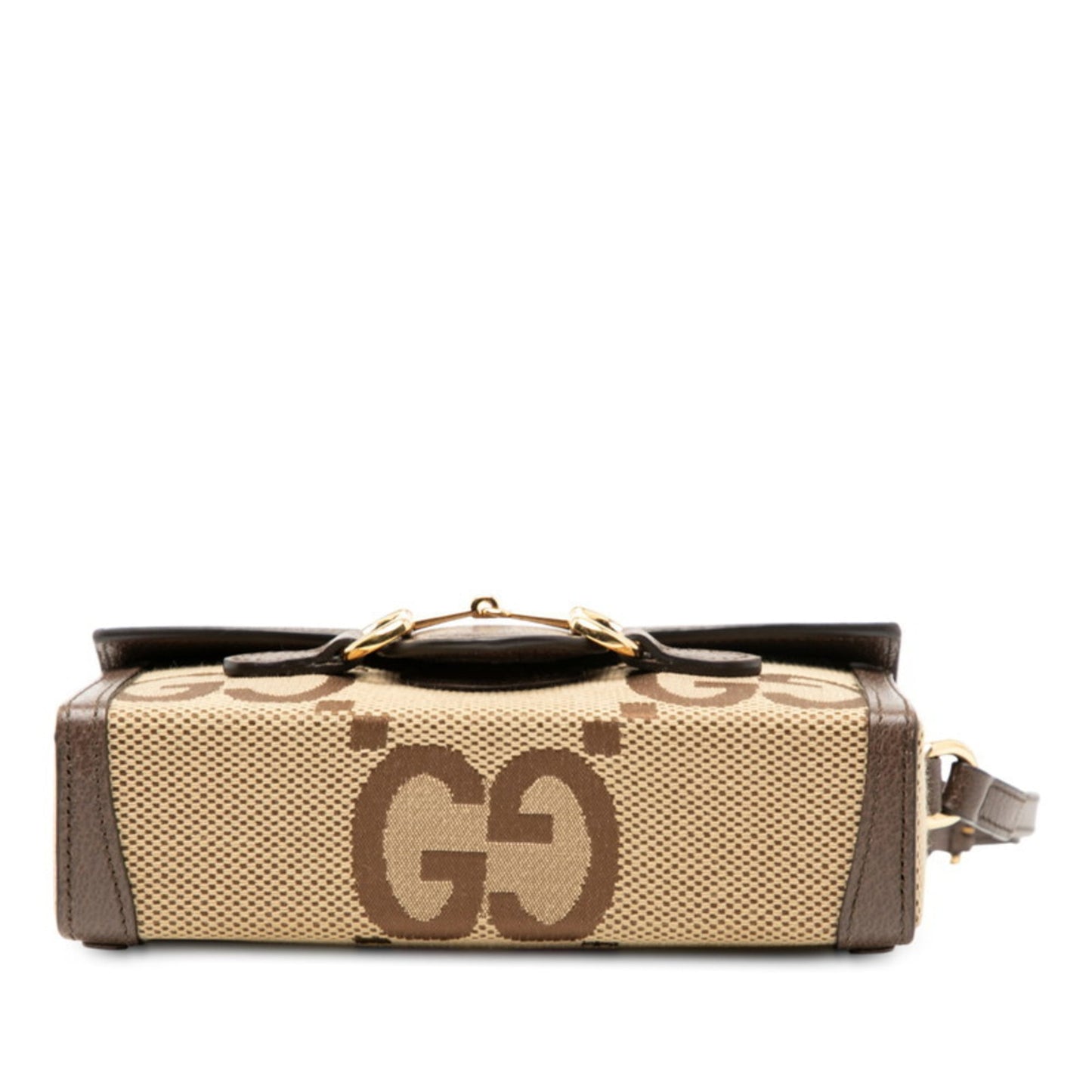Gucci Brown Canvas Leather Shoulder Bag ( )