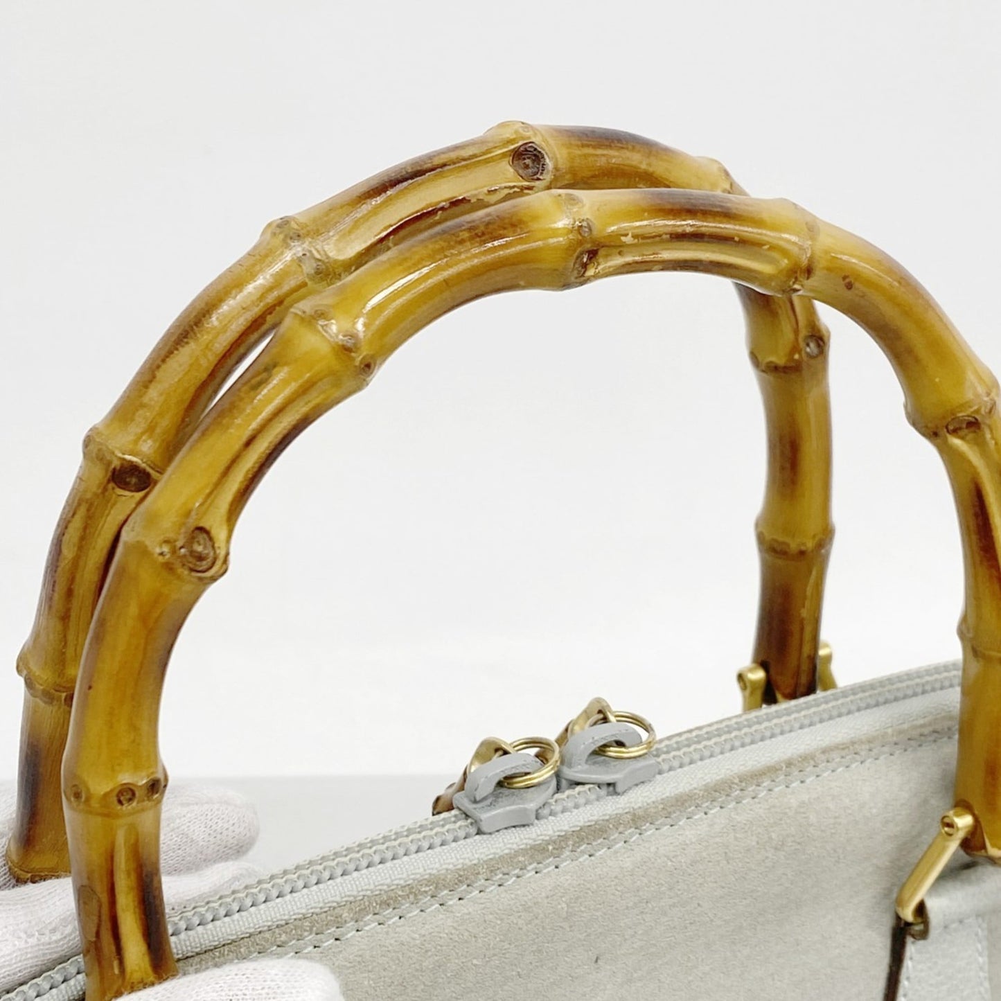 Gucci Sky Blue Suede Handbag ( )