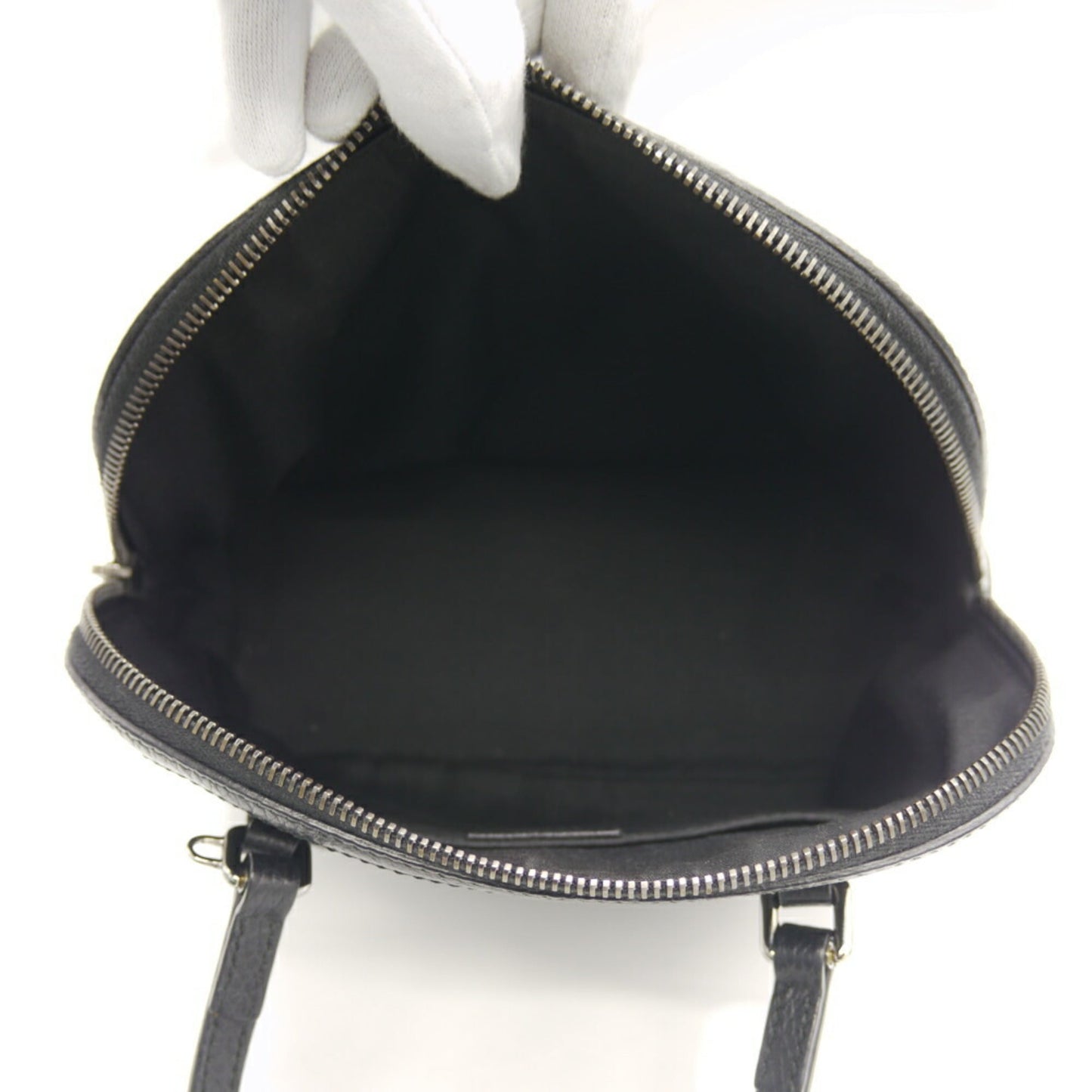Gucci Black Nylon Leather Handbag Shoulder Bag ( )
