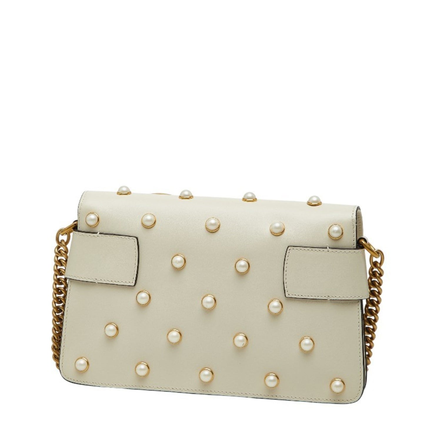 Gucci Multi-Color White Leather Handbag Shoulder Bag ( )
