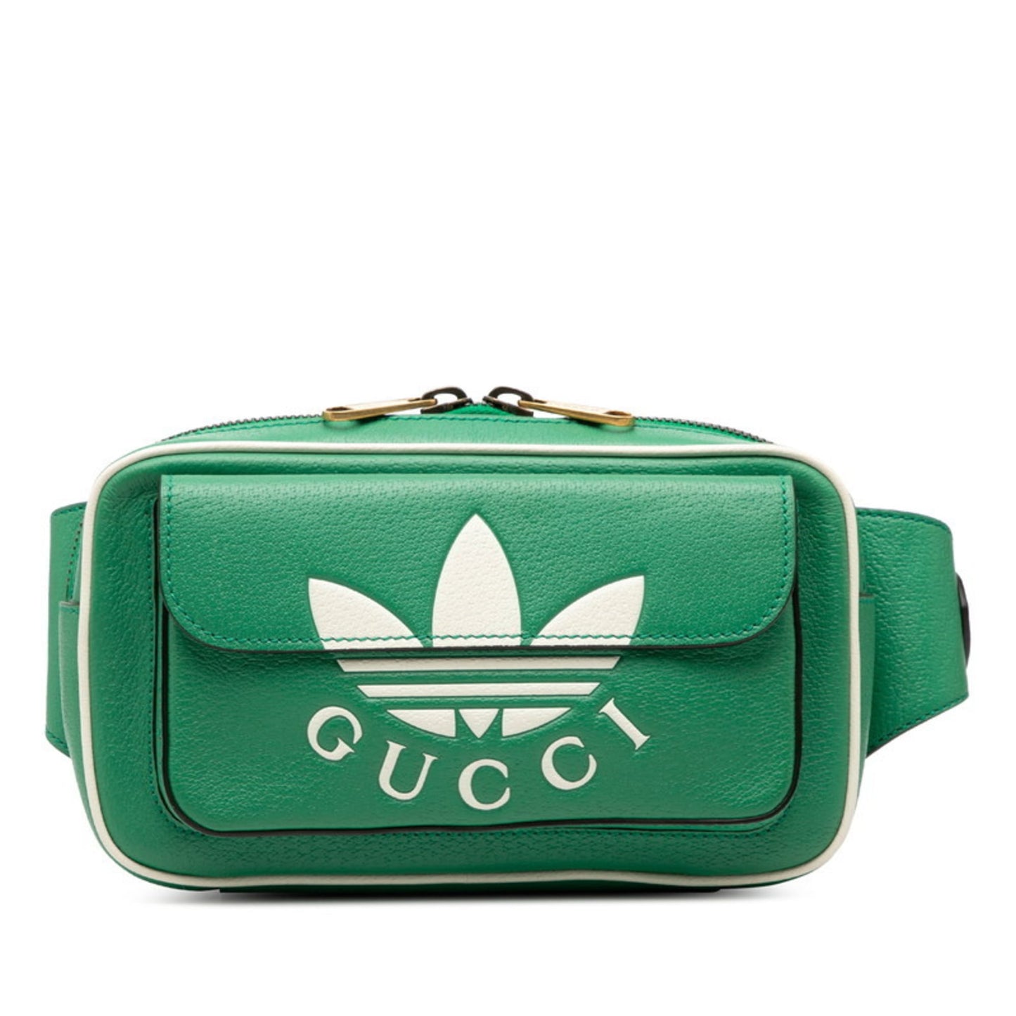 Gucci Green White Leather Sling Bag ( )