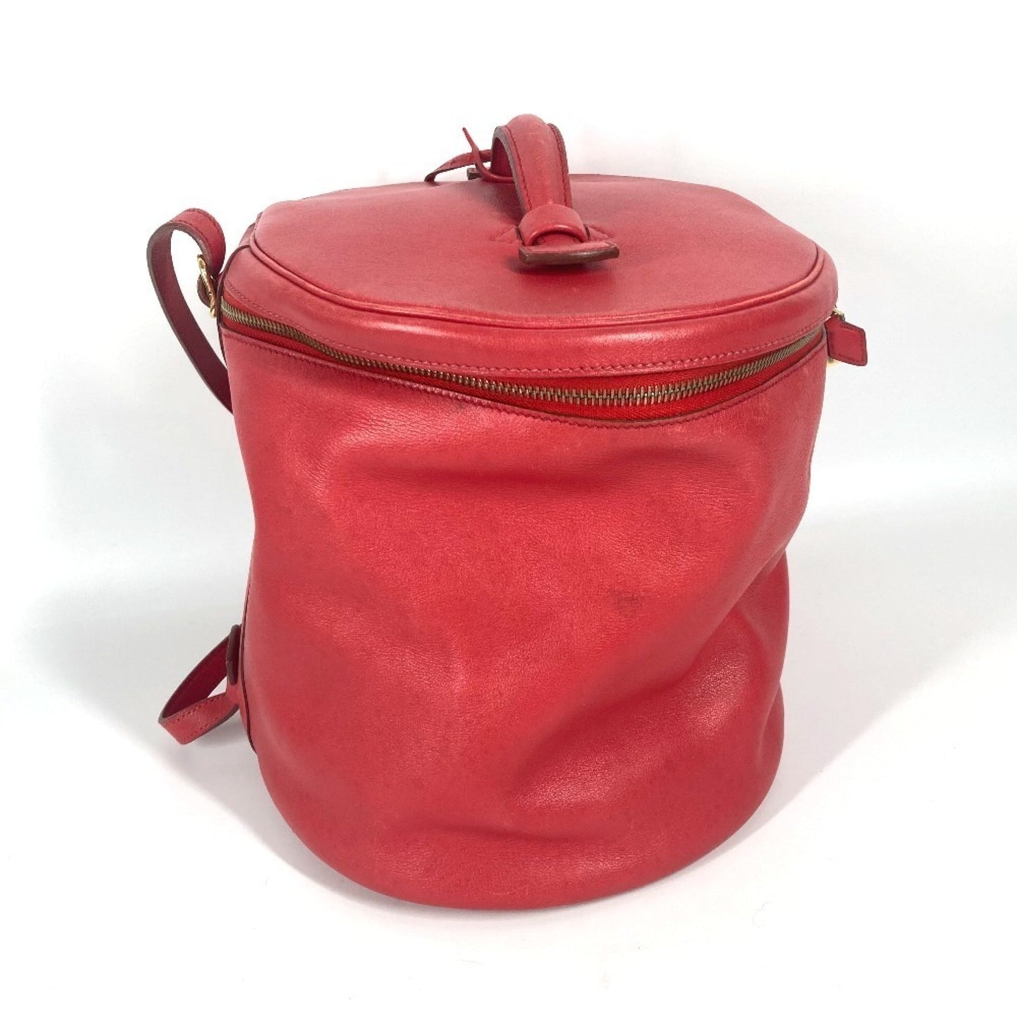 Hermes Intercity Red Color Leather Handbag Shoulder Bag Vanity Bag ( )