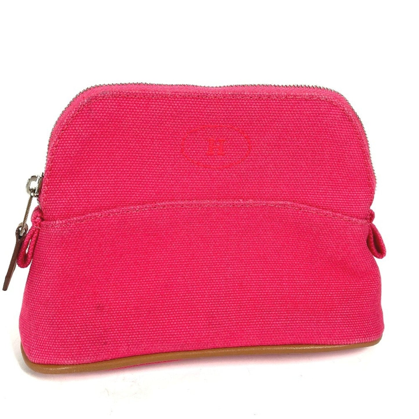 Hermes Bolide Pink Canvas Pouch ( )