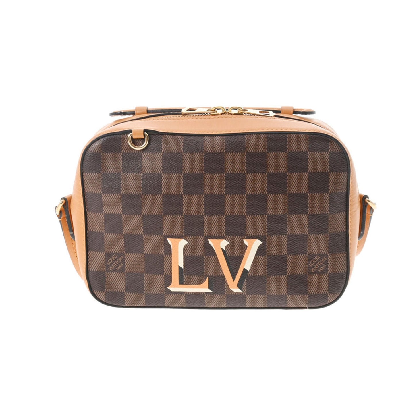 LOUIS VUITTON Damier Santa Monica Saffron Women's Canvas Shoulder Bag
