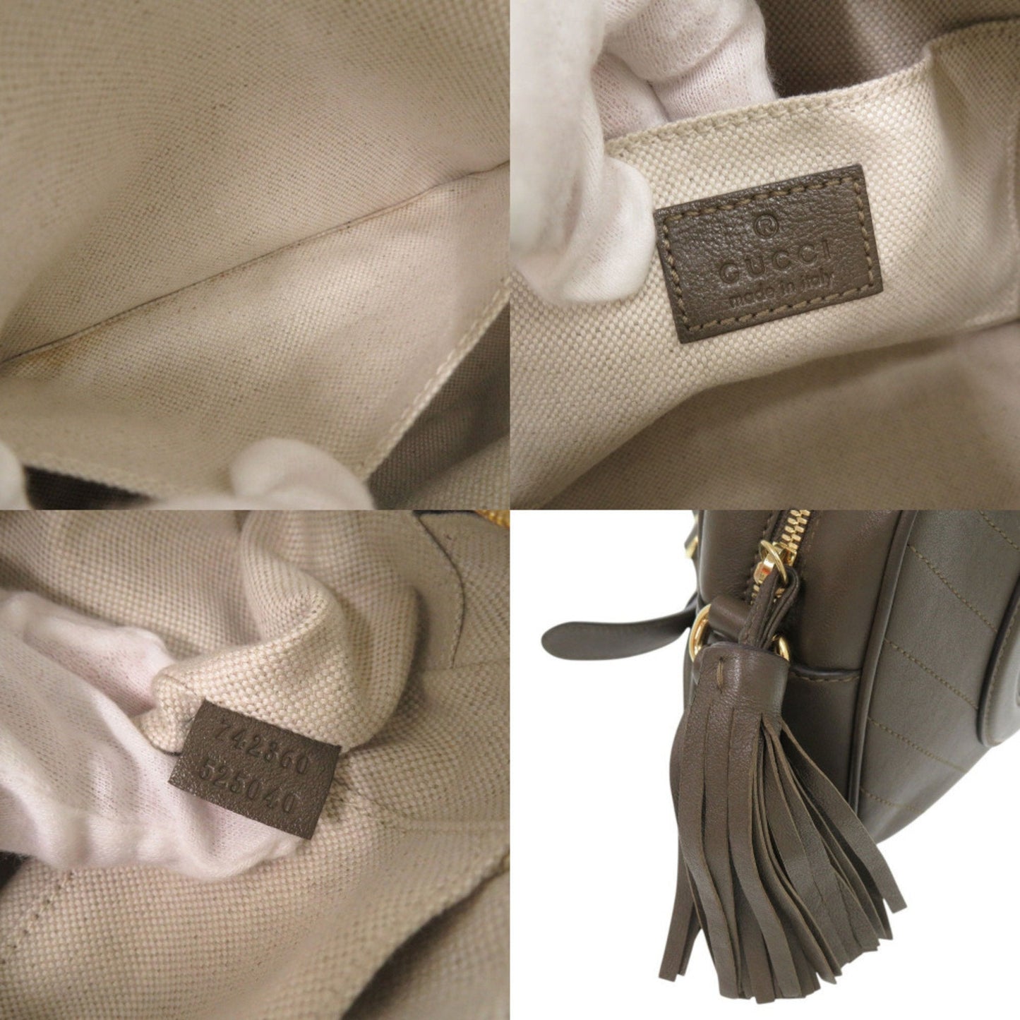 Gucci Brown Leather Shoulder Bag ( )