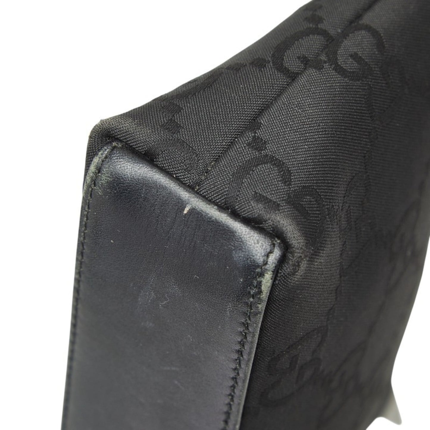 Gucci Black Nylon Leather Pouch ( )