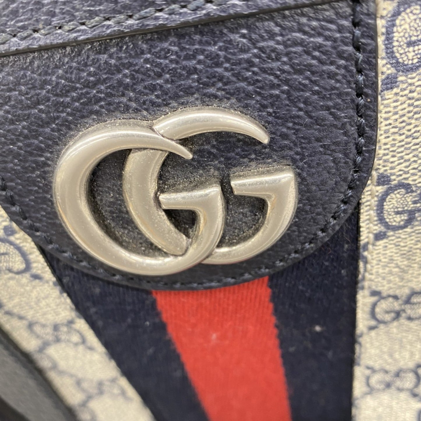 Gucci Navy Pvc Boston Bag ( )
