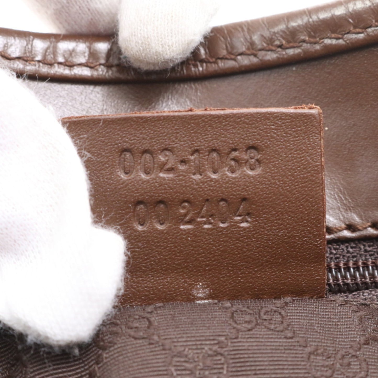 Gucci Brown Leather Canvas Shoulder Bag ( )
