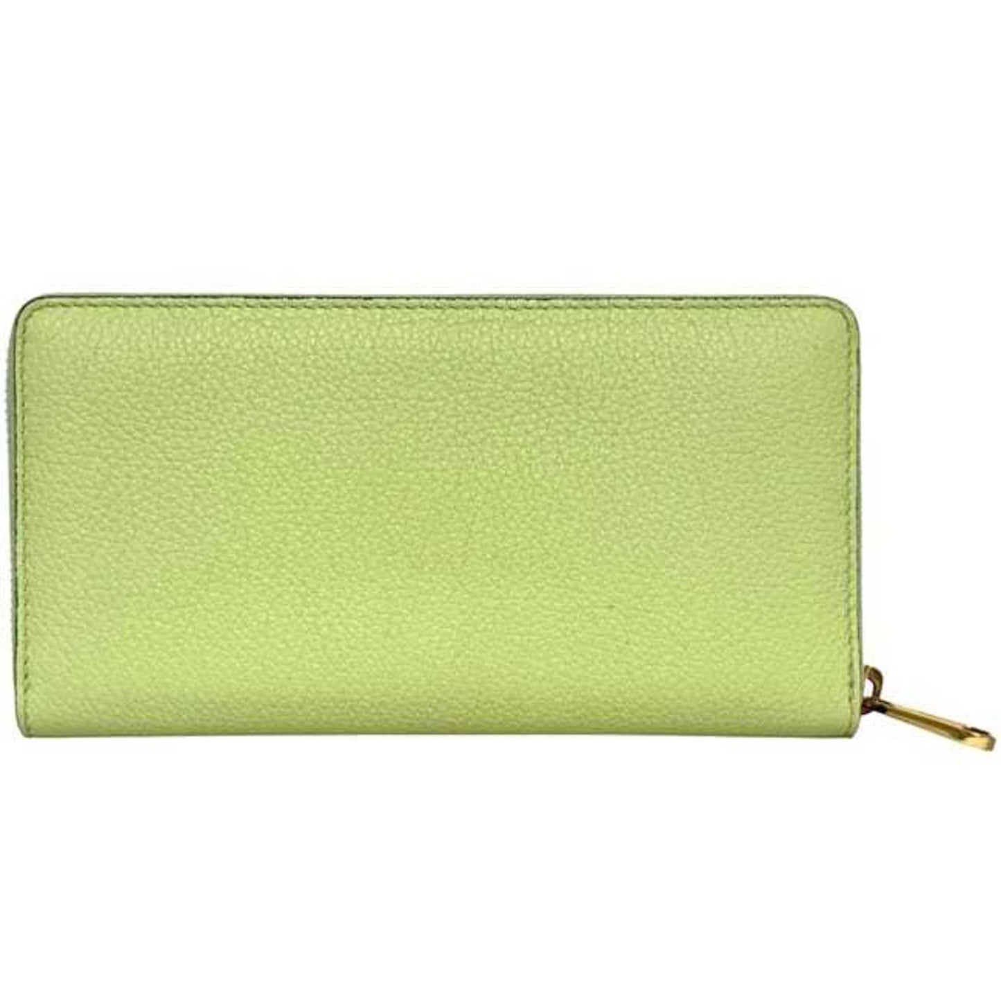 Gucci Light Green Leather Long Wallet (Bi-Fold) ( )