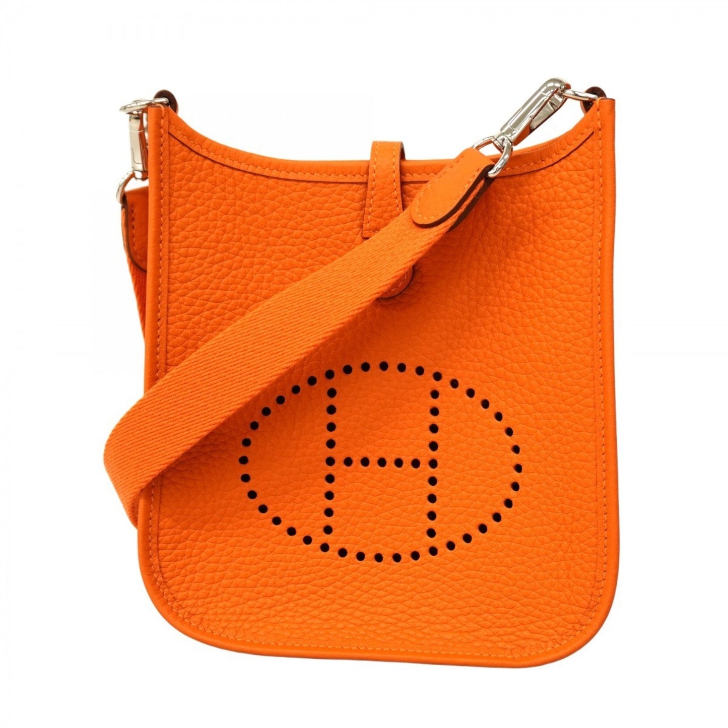 Hermes Orange Taurillon Clemence Leather Shoulder Bag ( )