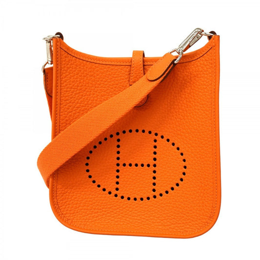 Hermes Orange Taurillon Clemence Leather Shoulder Bag ( )