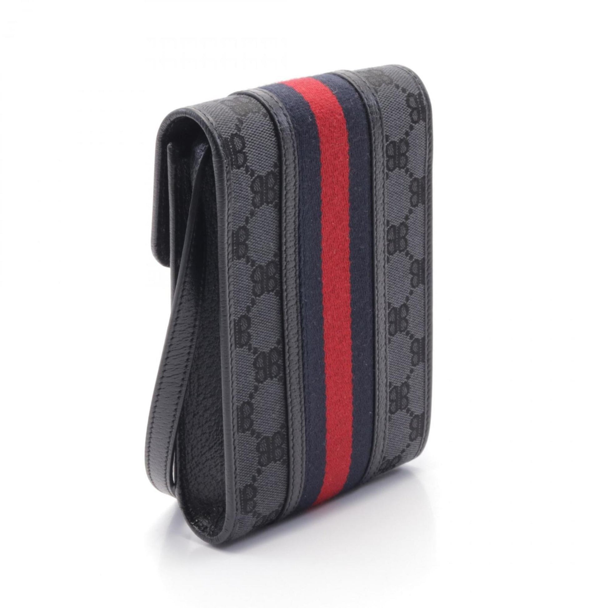 Gucci Leather Canvas Shoulder Bag
