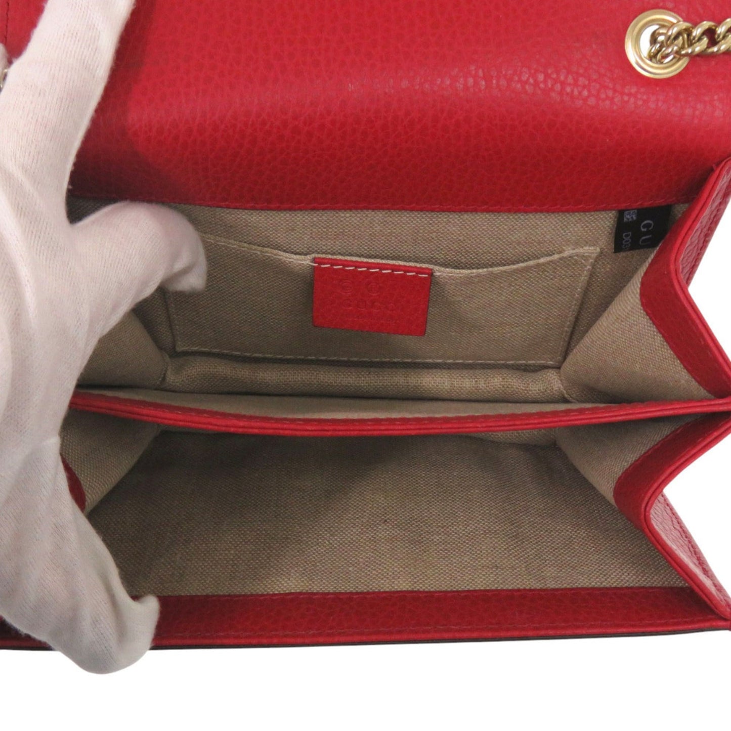 Gucci Red Color Leather Shoulder Bag ( )