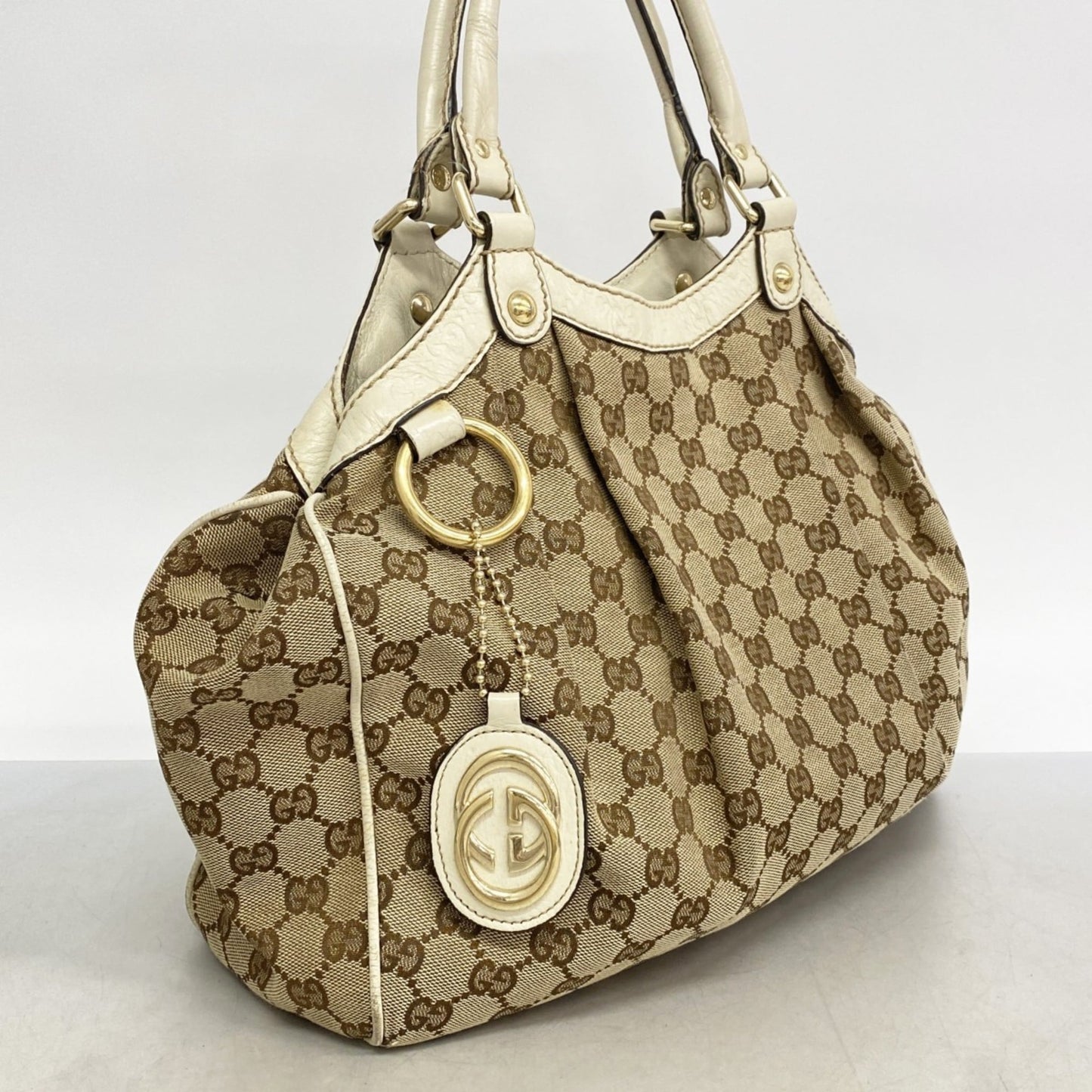 Gucci Brown Canvas Tote Bag ( )