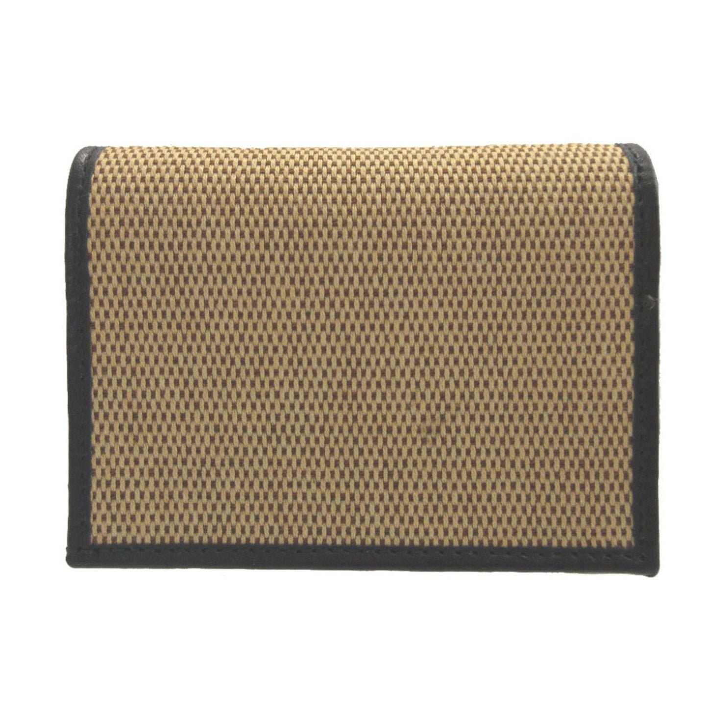Gucci Beige Black Canvas Leather Wallet (Bi-Fold) ( )