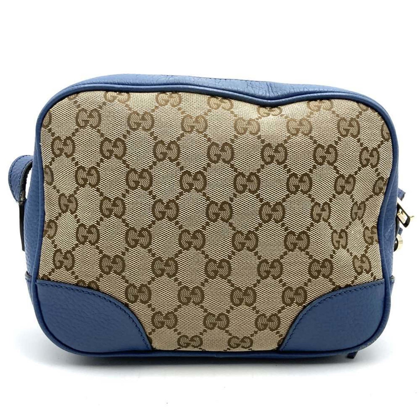 Gucci Brown Gg Canvas Leather Shoulder Bag ( )
