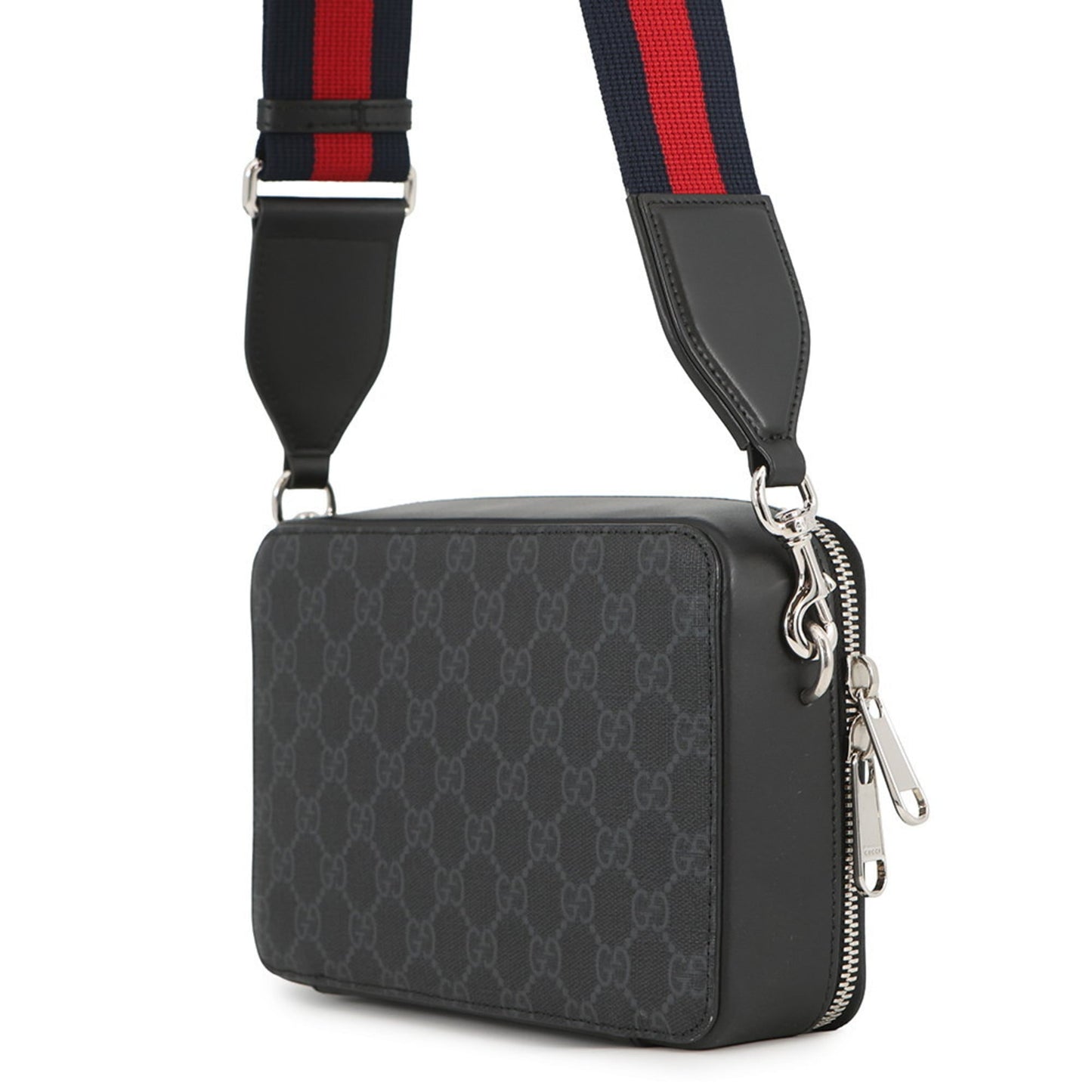 Gucci Black Gg Supreme Leather Shoulder Bag ( )