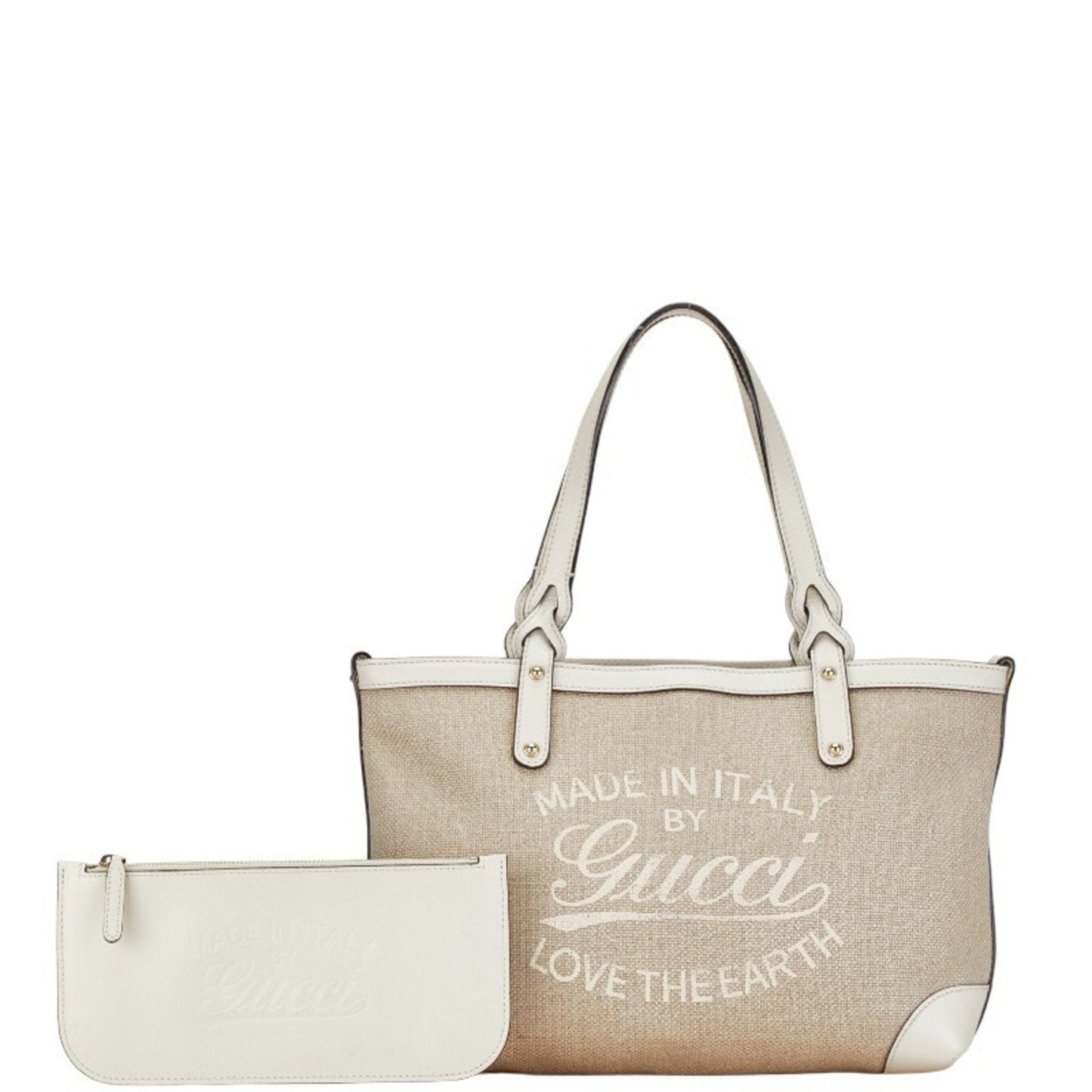 Gucci Leather Canvas Tote