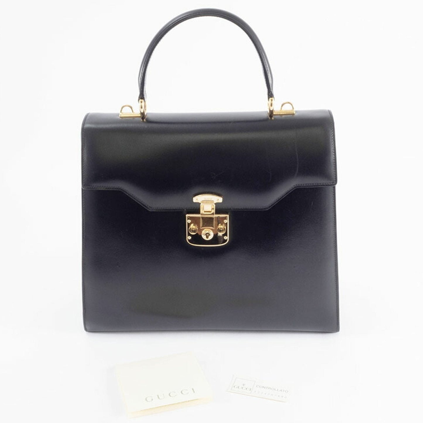 Gucci Black Leather Handbag ( )