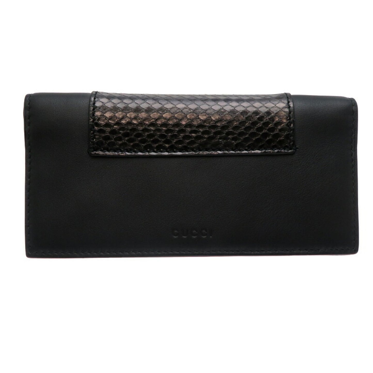 Gucci Black Leather Long Wallet (Bi-Fold) ( )