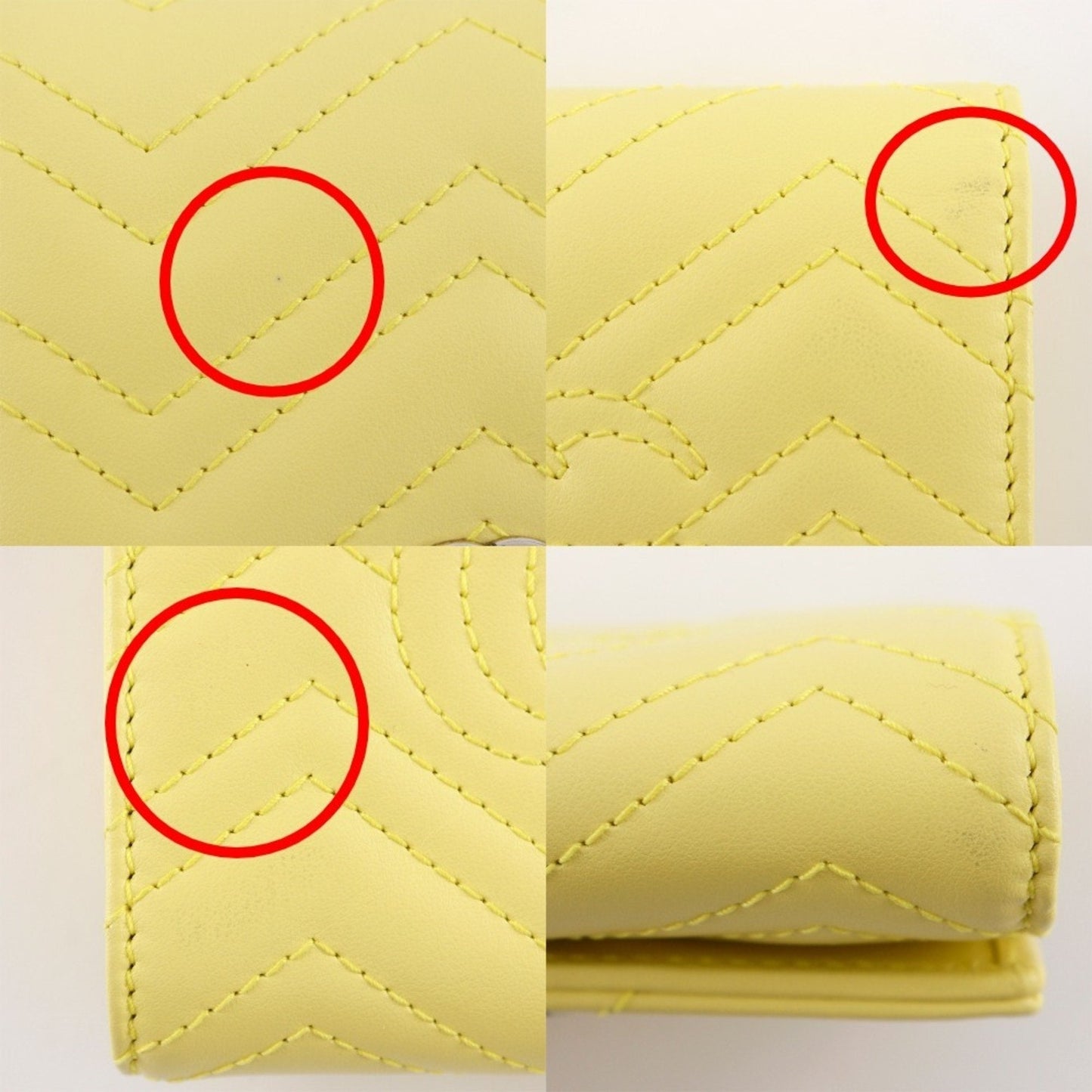 Gucci Yellow Leather Wallet (Bi-Fold) ( )