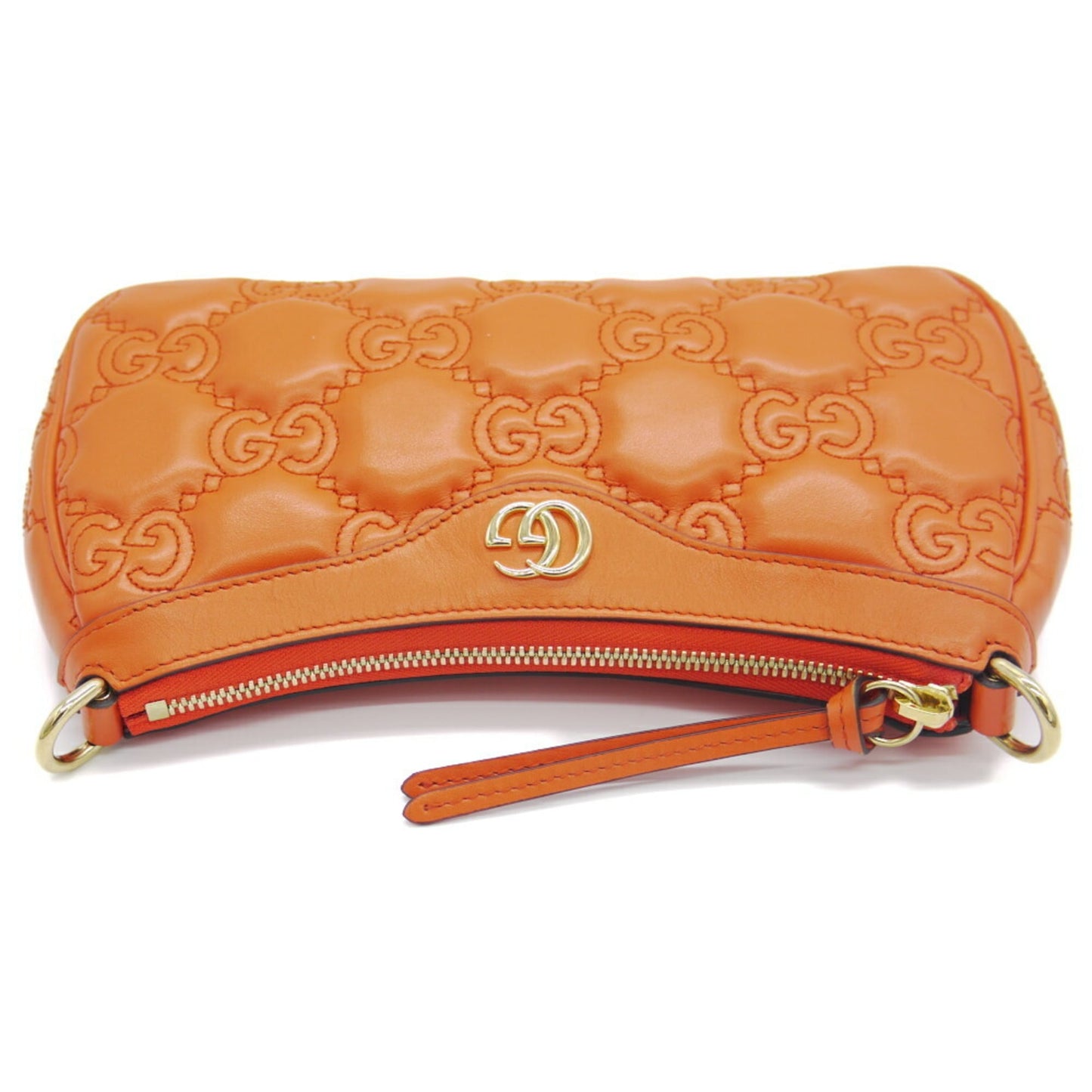 Gucci Orange Leather Handbag Shoulder Bag ( )