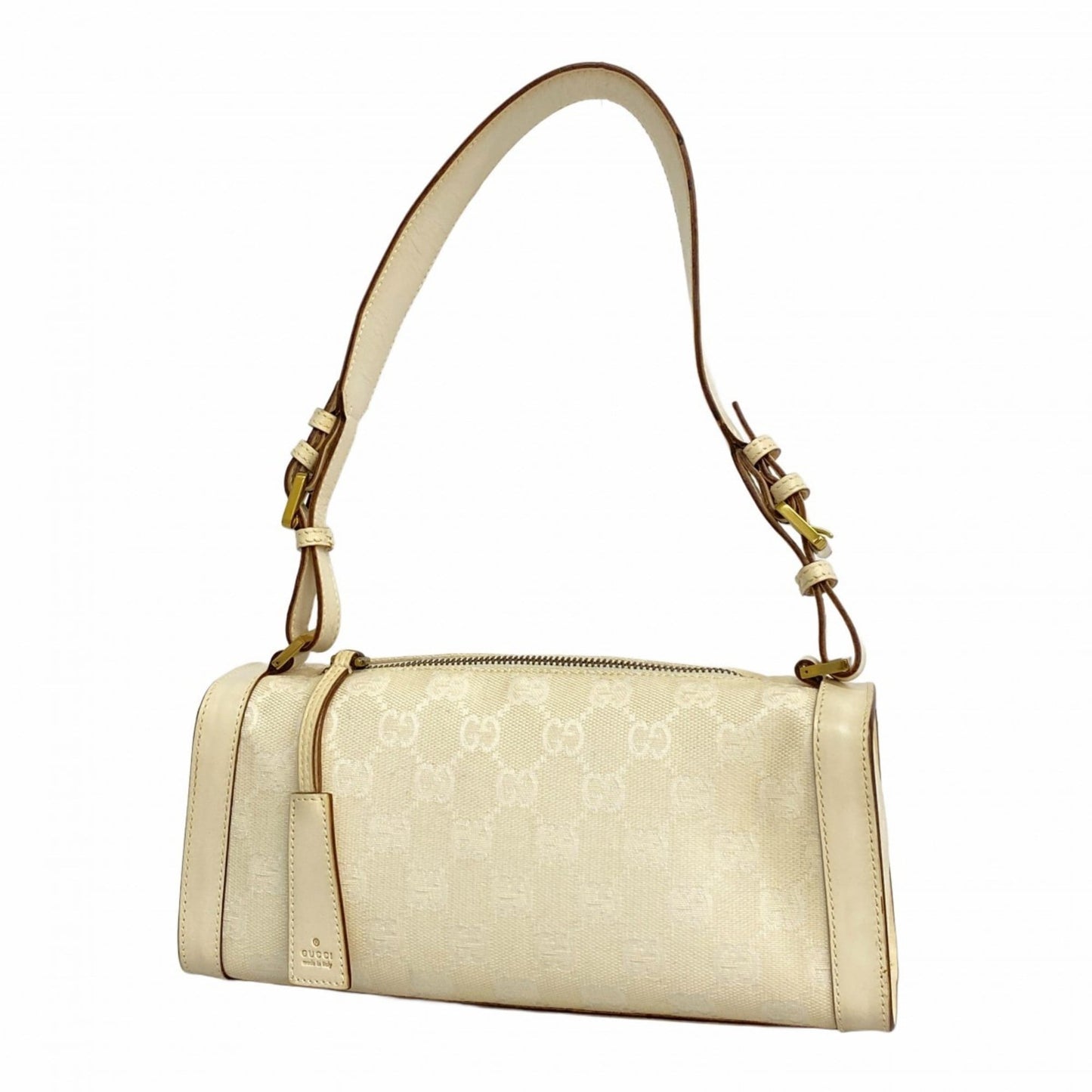 Gucci White Canvas Shoulder Bag ( )