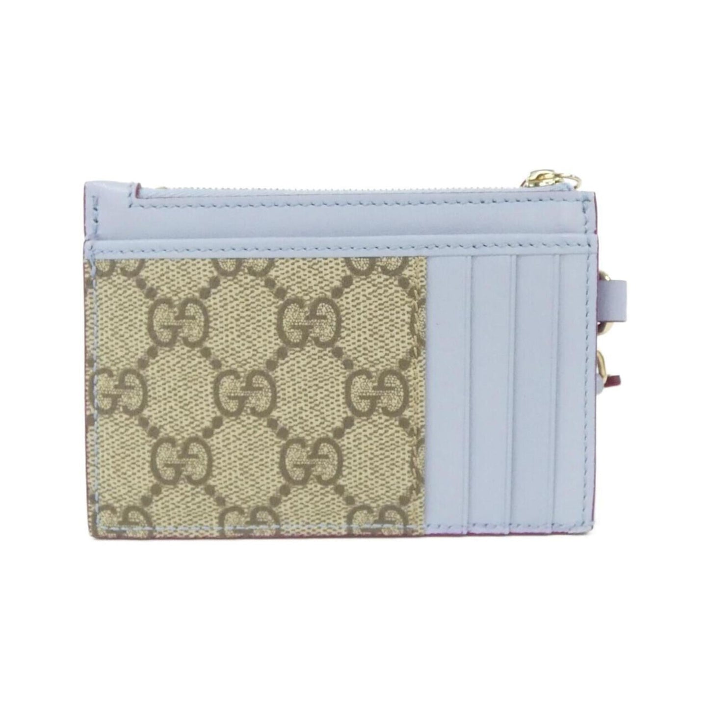 Gucci Light Blue Gg Supreme Canvas Leather Coin Purse/Coin Case ( )